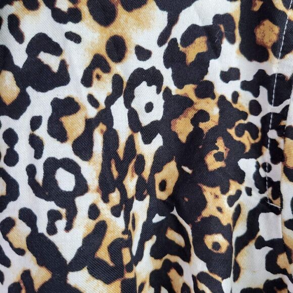 Talbots Leopard Print Button Down Shirt Neutral Animal Print Professional X XL - Picture 4 of 8